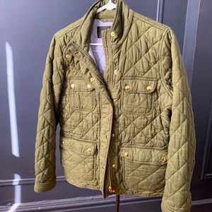 J Crew Quilted Downtown Field Jacket (Green)